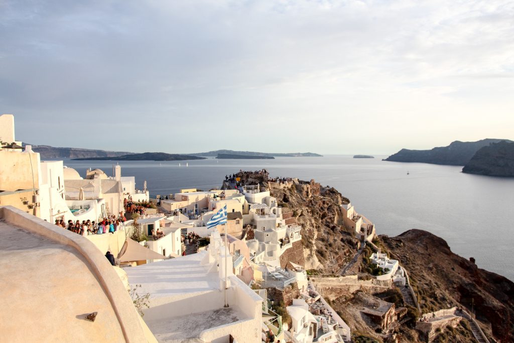 Oia, Blick auf die Caldera